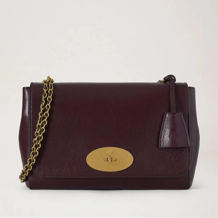 Mulberry Medium Lily Oxblood High Shine Leer 