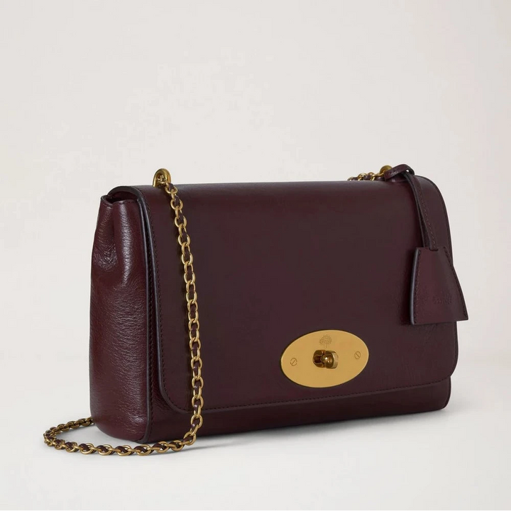 Mulberry Medium Lily Oxblood High Shine Leer 