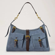 Mulberry Roxanne schoudertas suede Foggy Grey 