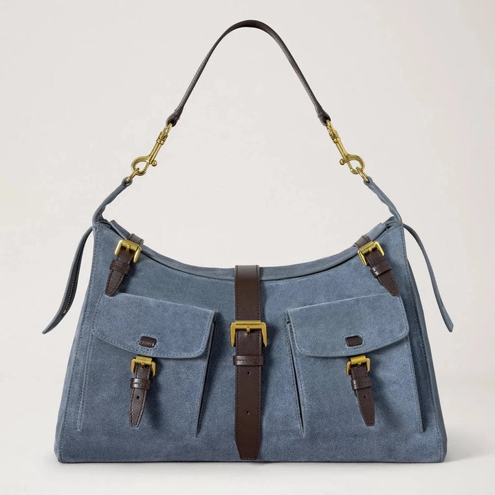 Mulberry Roxanne schoudertas suede Foggy Grey 