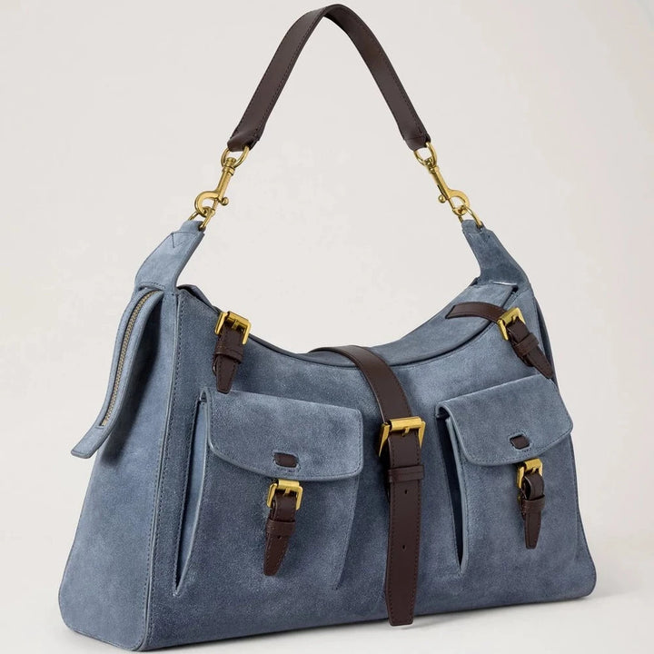 Mulberry Roxanne schoudertas suede Foggy Grey 