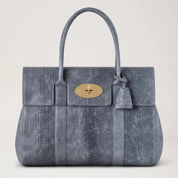 Mulberry Heritage Bayswater Waxed Snake Foggy Grey – HH0207/787D117