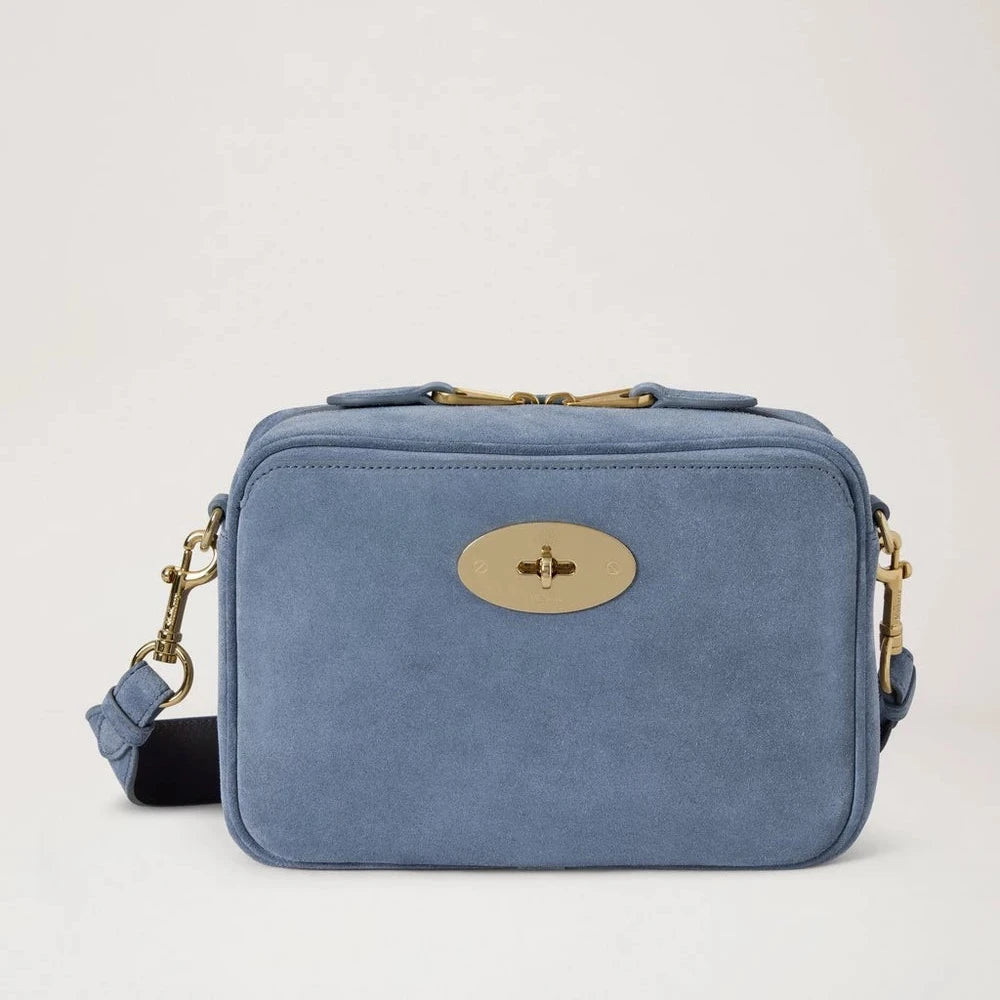 Mulberry Darley Camera Bag Suede Foggy Grey 