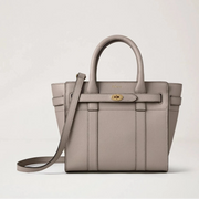 Mulberry Mini Zipped Bayswater Cashmere Taupe Small Classic Grain