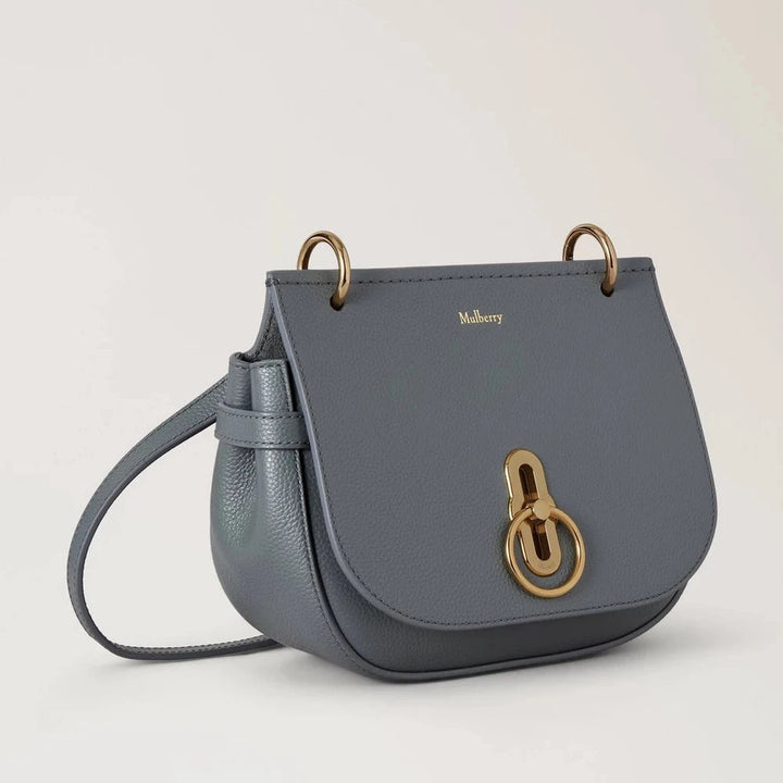 Mulberry Small Amberley Satchel Kleine Classic Grain Foggy Grey 