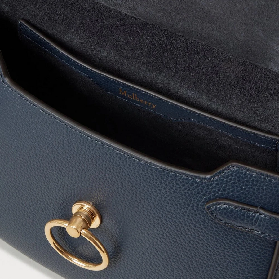 Mulberry SMALL AMBERLEY SATCHEL SMALL CLASSIC GRAIN NIGHT SKY