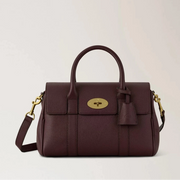 Mulberry Kleine Bayswater Satchel Oxblood Small Classic Grain 