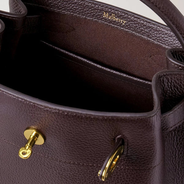 Mulberry Islington Bucket Small Classic Grain Ebony