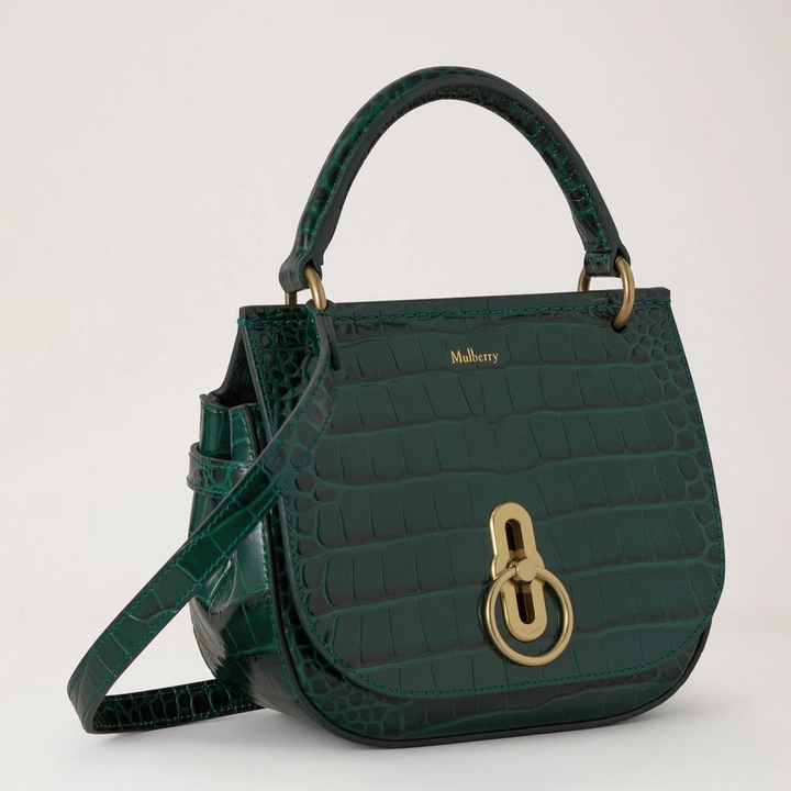 Mulberry Small Amberley Satchel Emerald Shiny Croc – productafbeelding 2