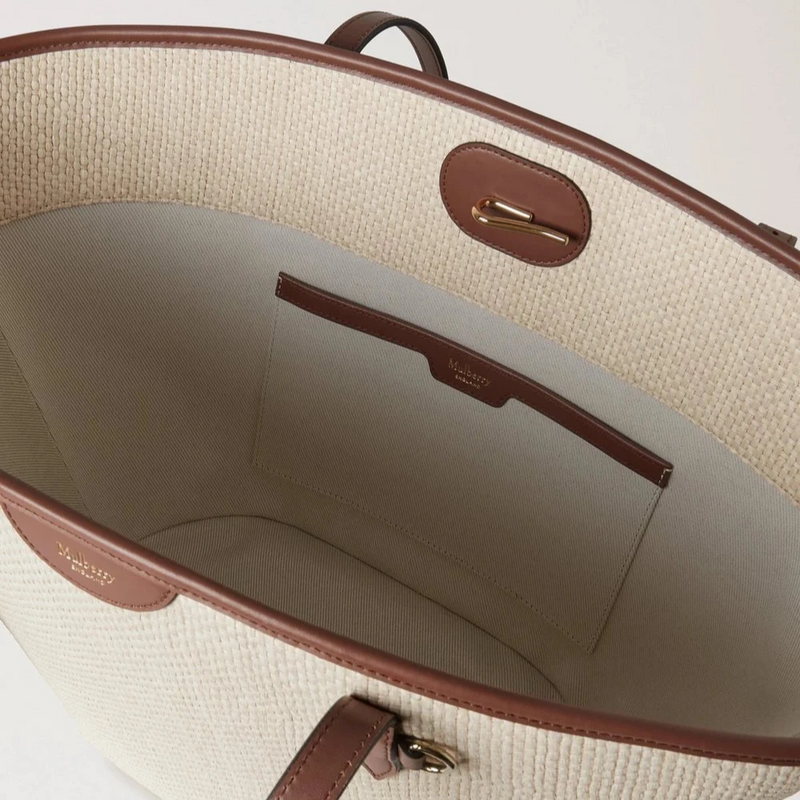 Mulberry Basket Tote Palm Leaf Oak