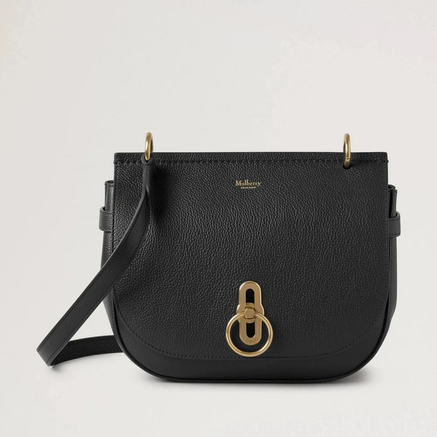 Mulberry Amberley Satchel Small Classic Grain Black