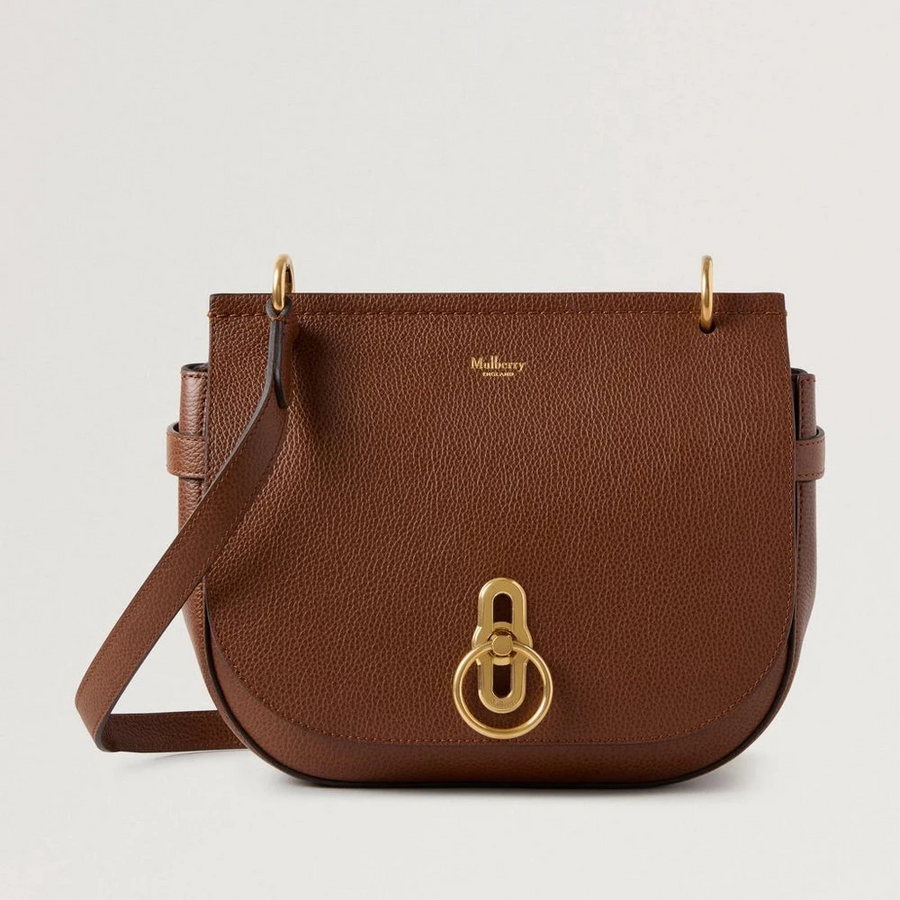 Mulberry Amberley Satchel Small Classic Grain Two Toned Oak