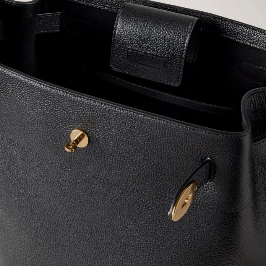 Mulberry Large Islington Bucket Small Classic Grain Black