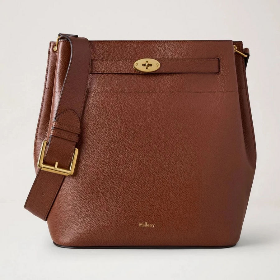 Mulberry Large Islington Bucket Small Classic Grain Two Tone Oak