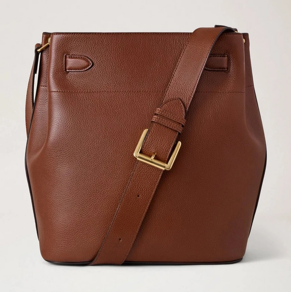 Mulberry Large Islington Bucket Small Classic Grain Two Tone Oak