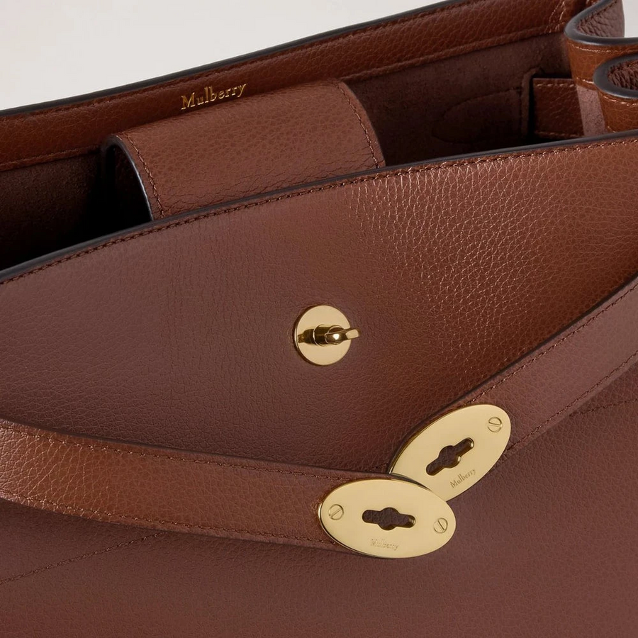 Mulberry Large Islington Bucket Small Classic Grain Two Tone Oak