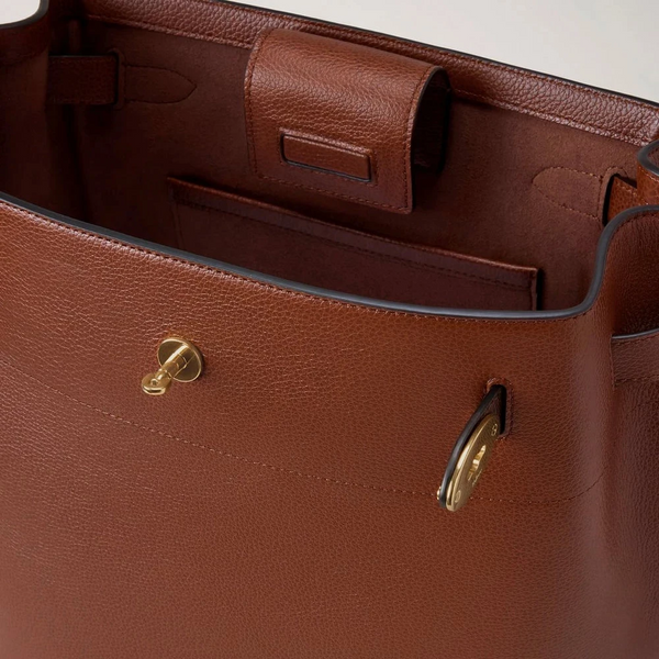Mulberry Large Islington Bucket Small Classic Grain Two Tone Oak