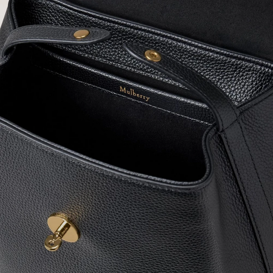 Mulberry Mini Bayswater Backpack Small Classic Grain Black