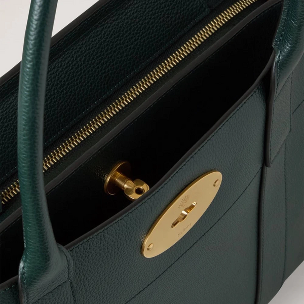 Mulberry Bayswater 9 To 5 Small Classic Grain Mulberry Green