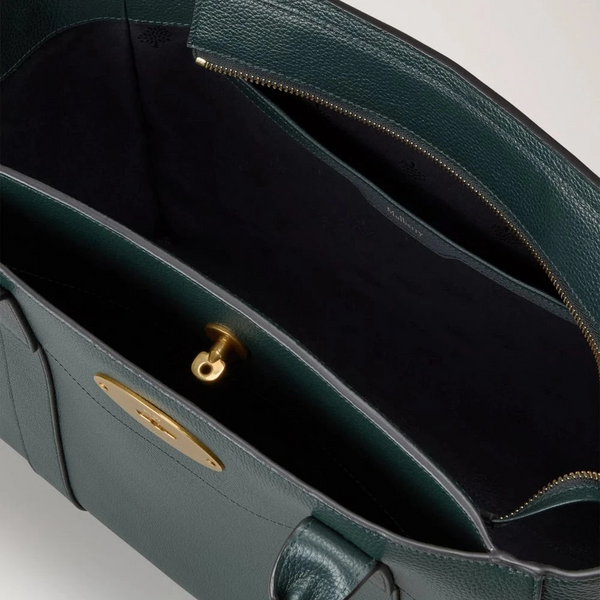 Mulberry Bayswater 9 To 5 Small Classic Grain Mulberry Green