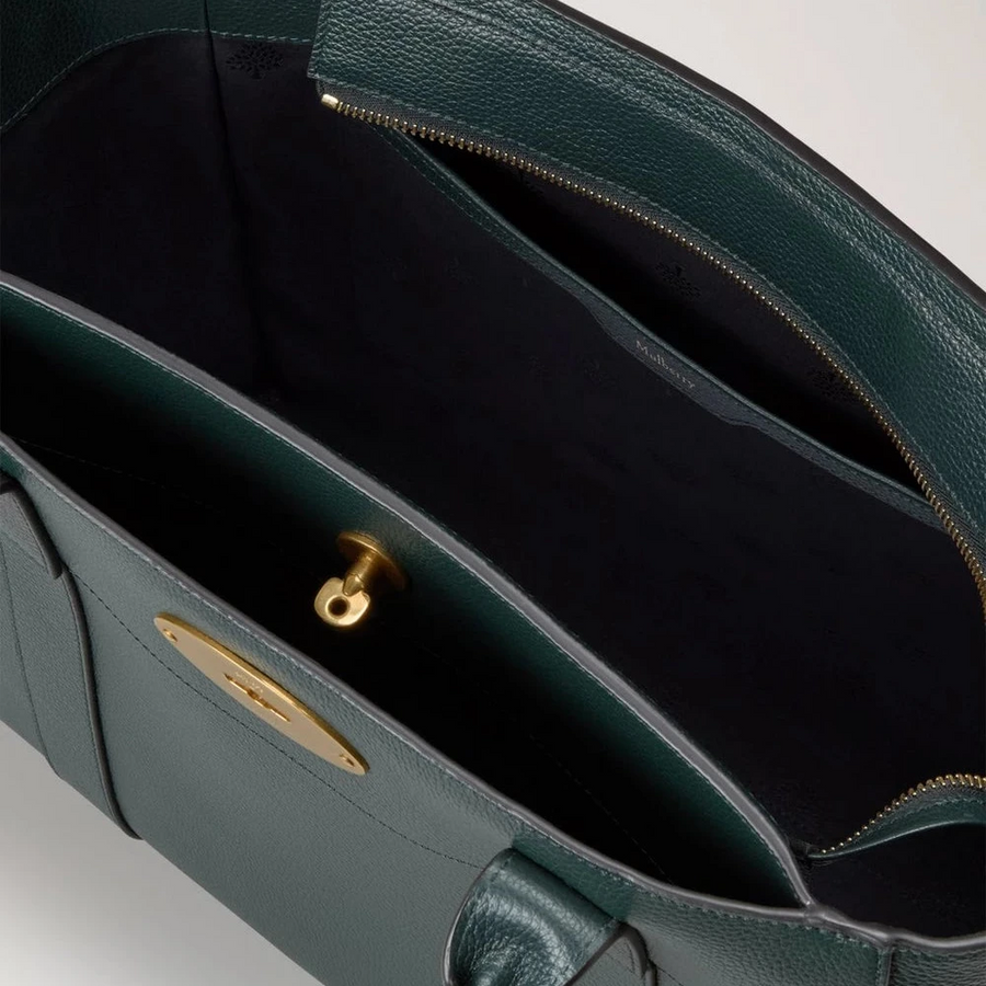 Mulberry Bayswater 9 To 5 Small Classic Grain Mulberry Green