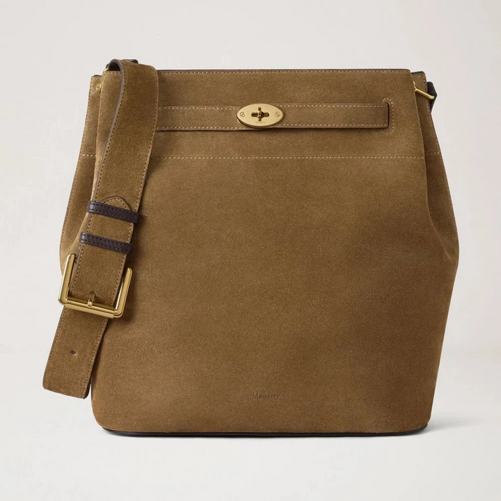 Mulberry Large Islington Bucket Salcombe Sand Suede