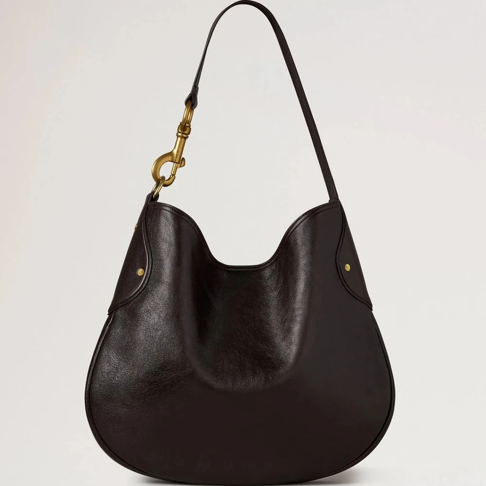 Mulberry Hackney Shoulder Bag Ebony Shiny Buffalo - Taske - HH9963/726A110