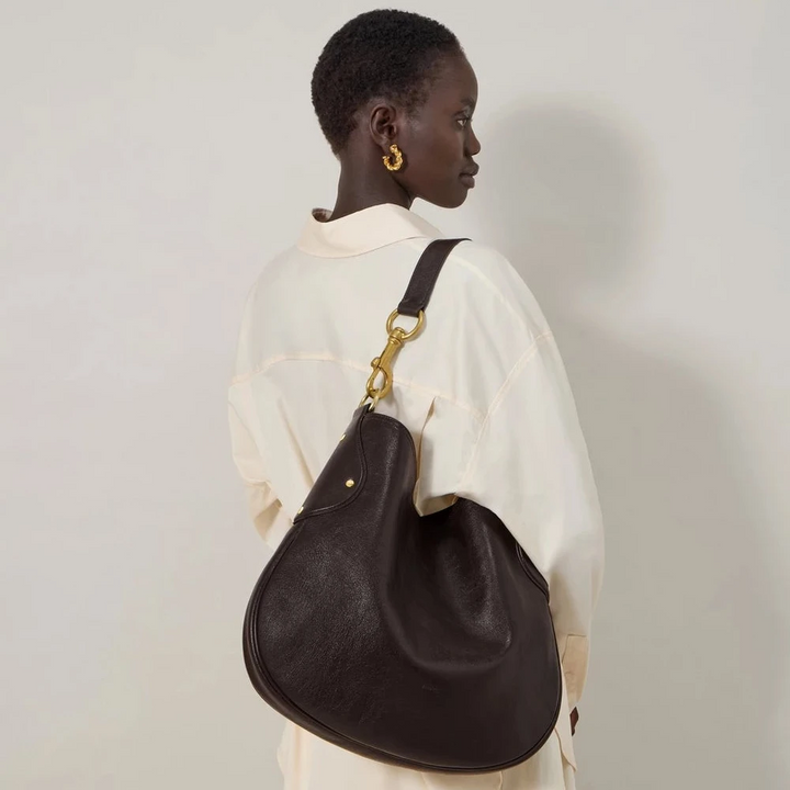 Mulberry Hackney Shoulder Bag Ebony Shiny Buffalo - Taske - HH9963/726A110