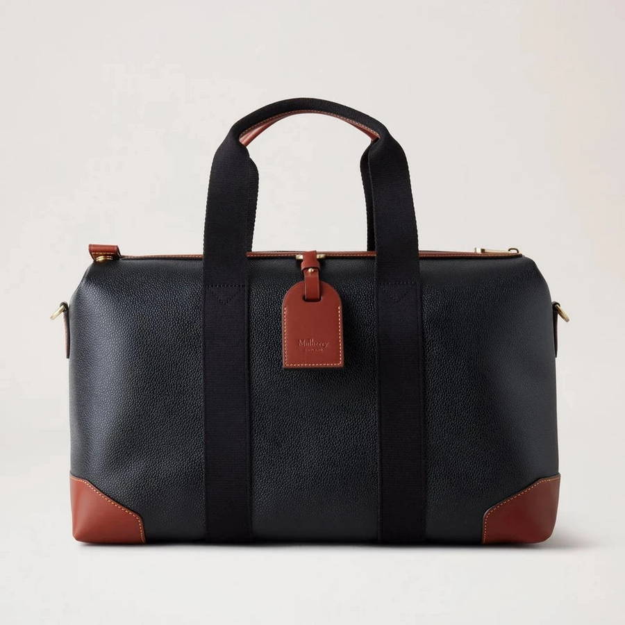 Mulberry Heritage Day Clipper Black &amp; Cognac Printed BioVeg Scotchgrain