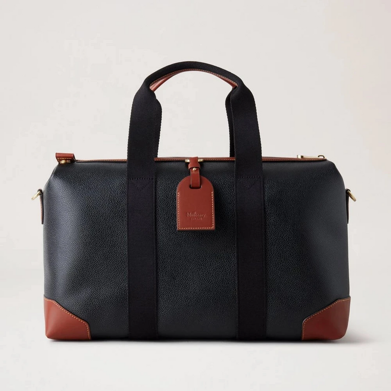 Mulberry Heritage Day Clipper Black &amp; Cognac Printed BioVeg Scotchgrain
