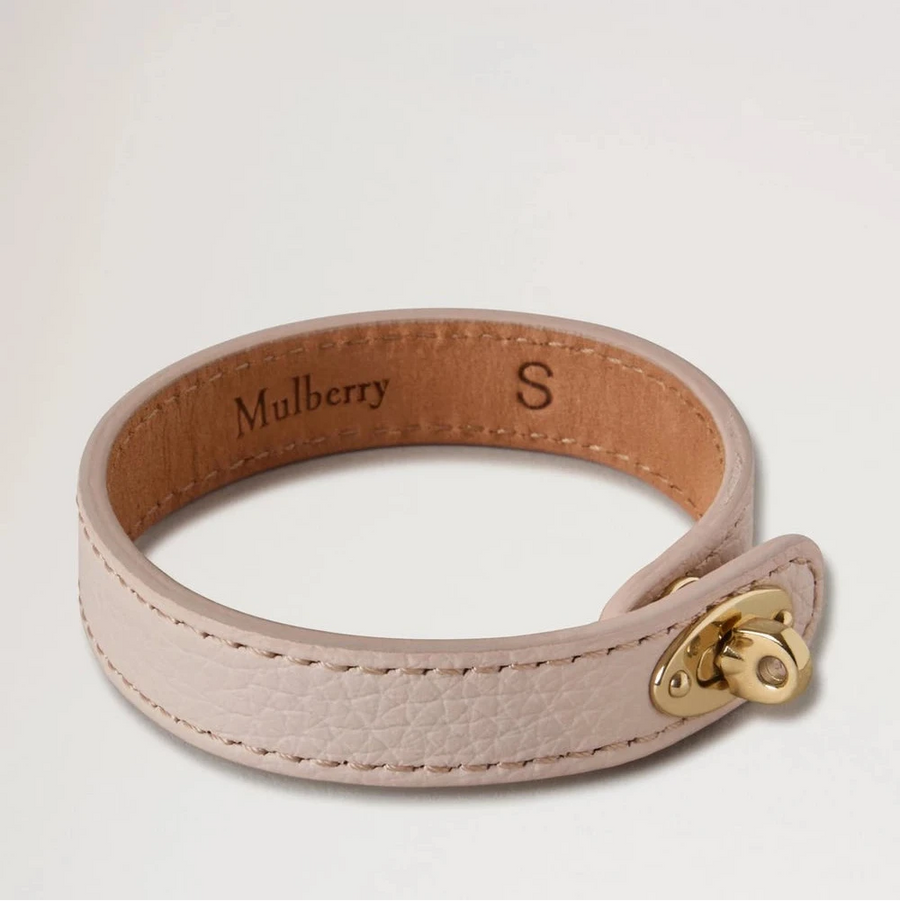 Mulberry Bayswater dunne leren armband bloesemroze