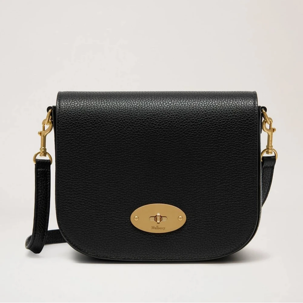 Mulberry Small Darley Satchel Classic Grain Black Tas