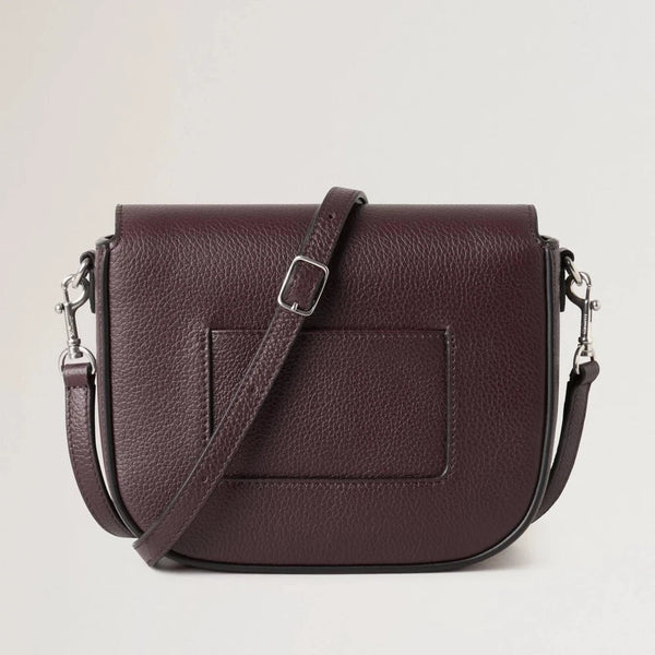 Mulberry Small Darley Satchel Small Classic Grain Black Cherry