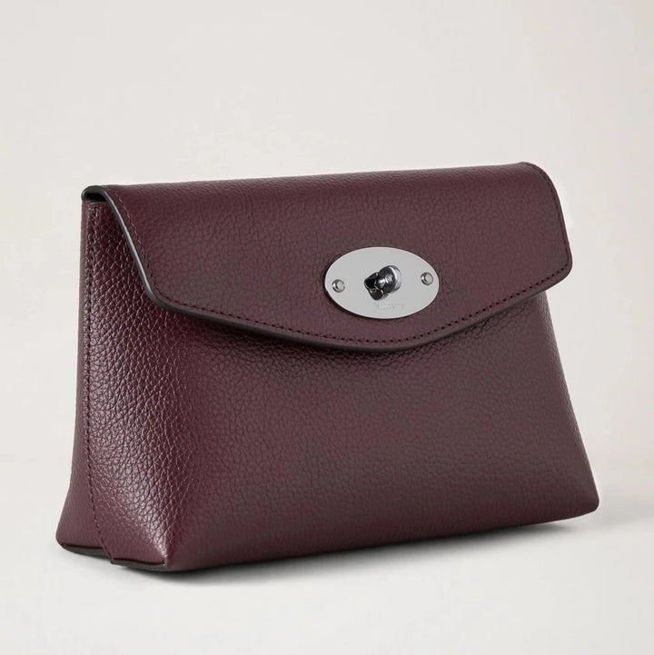 Mulberry Darley Cosmetic Pouch Small Classic Grain Black Cherry