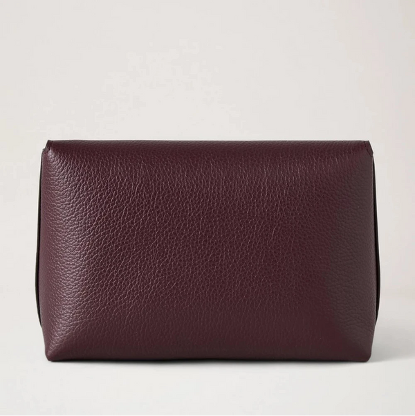 Mulberry Darley Cosmetic Pouch Small Classic Grain Black Cherry