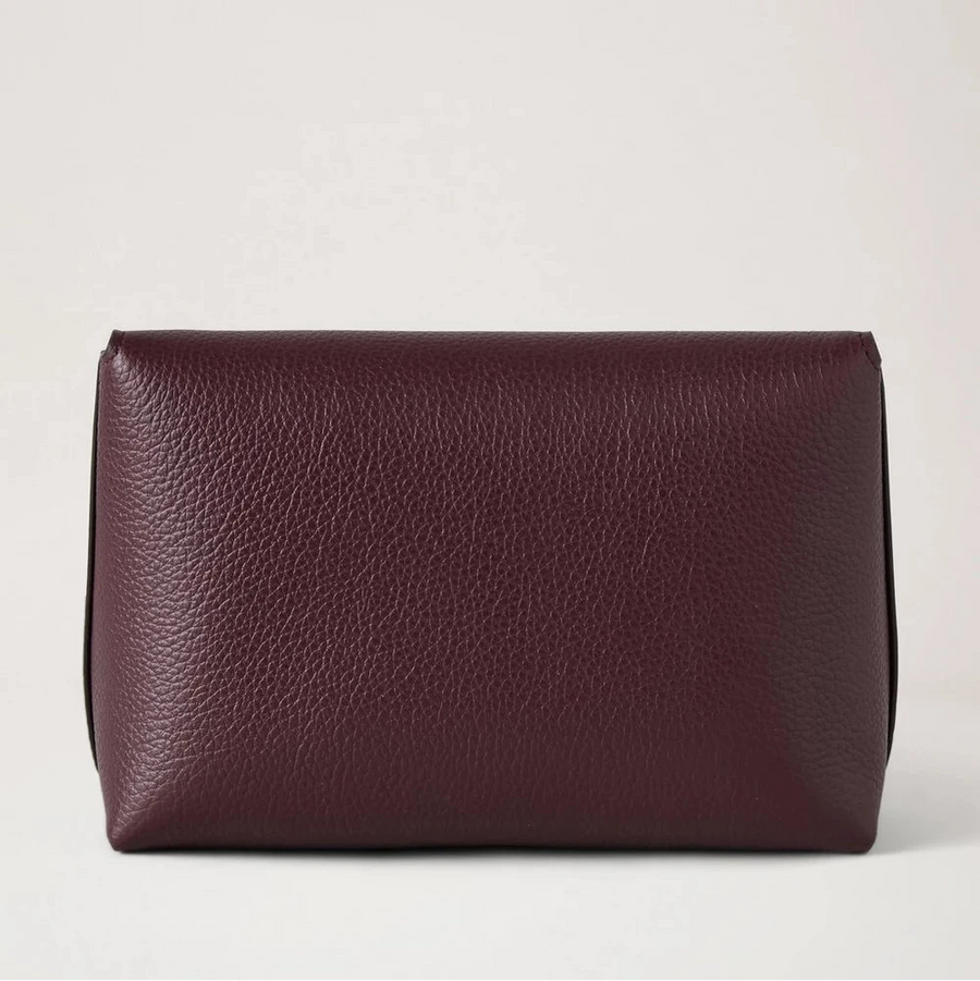 Mulberry Darley Cosmetic Pouch Small Classic Grain Black Cherry