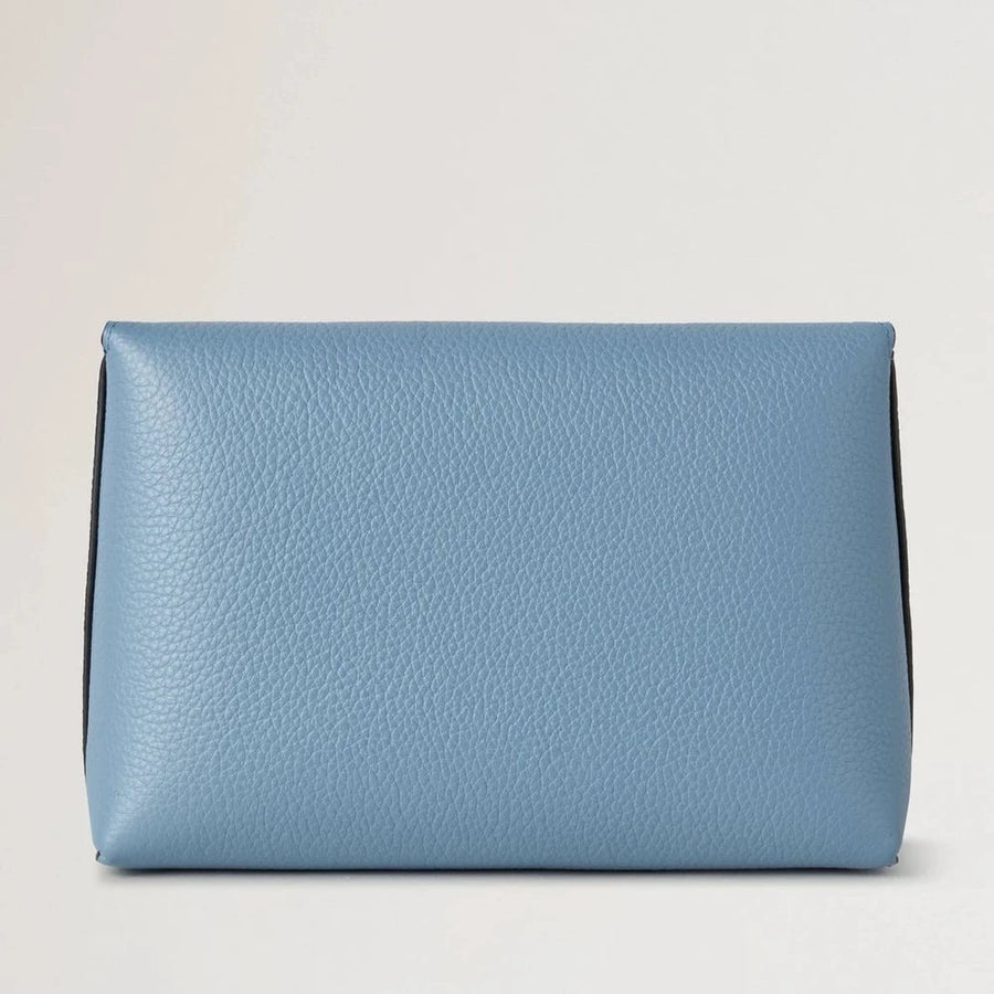 Mulberry Darley Cosmetic Pouch Small Classic Grain Brighton Blue