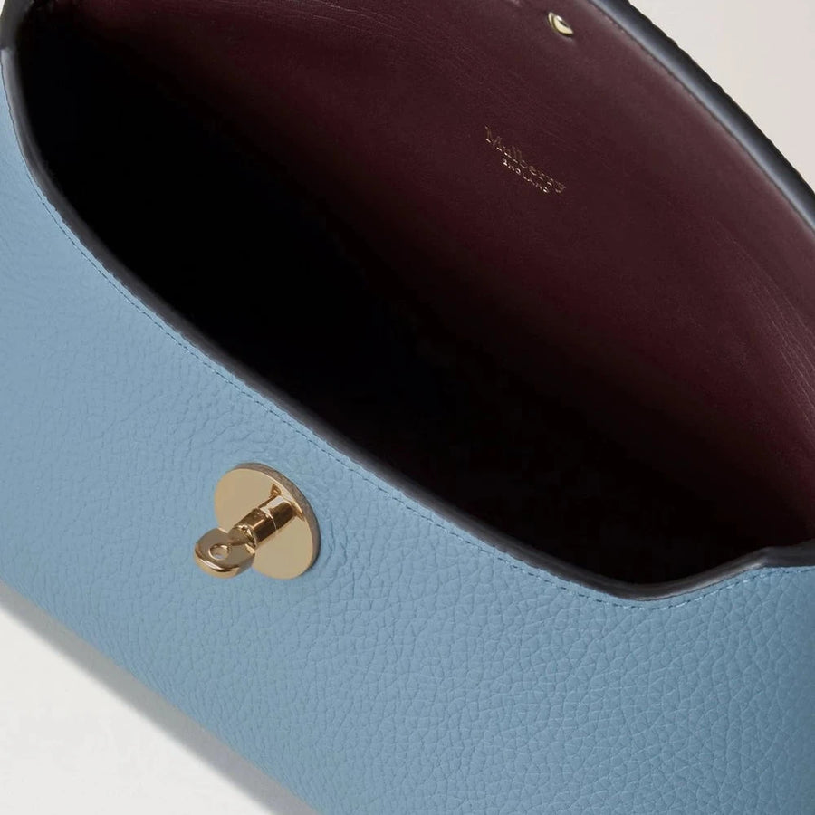 Mulberry Darley Cosmetic Pouch Small Classic Grain Brighton Blue