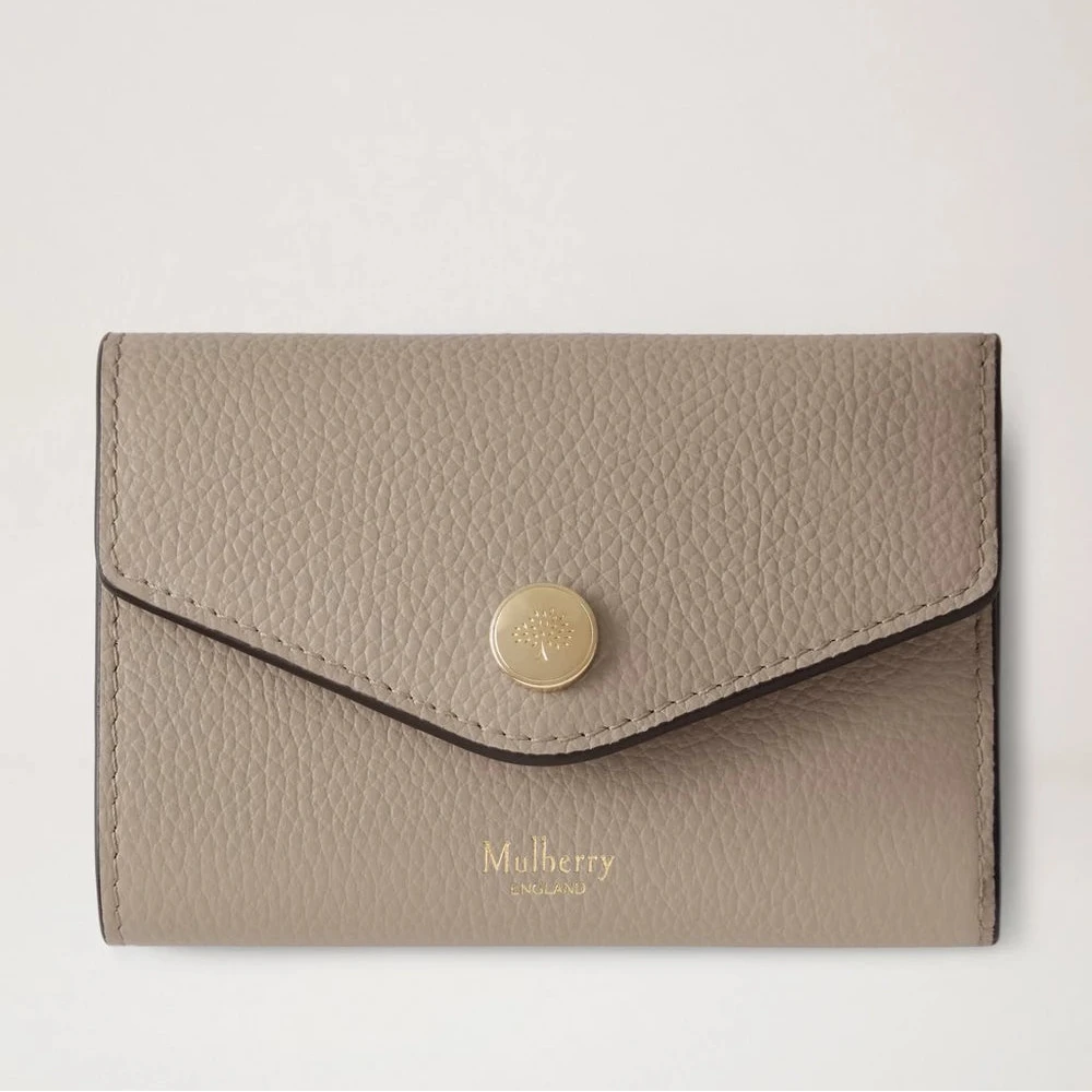 Mulberry Folded Multicard Wallet Small Classic Grain Cashmere Taupe Portemonnee