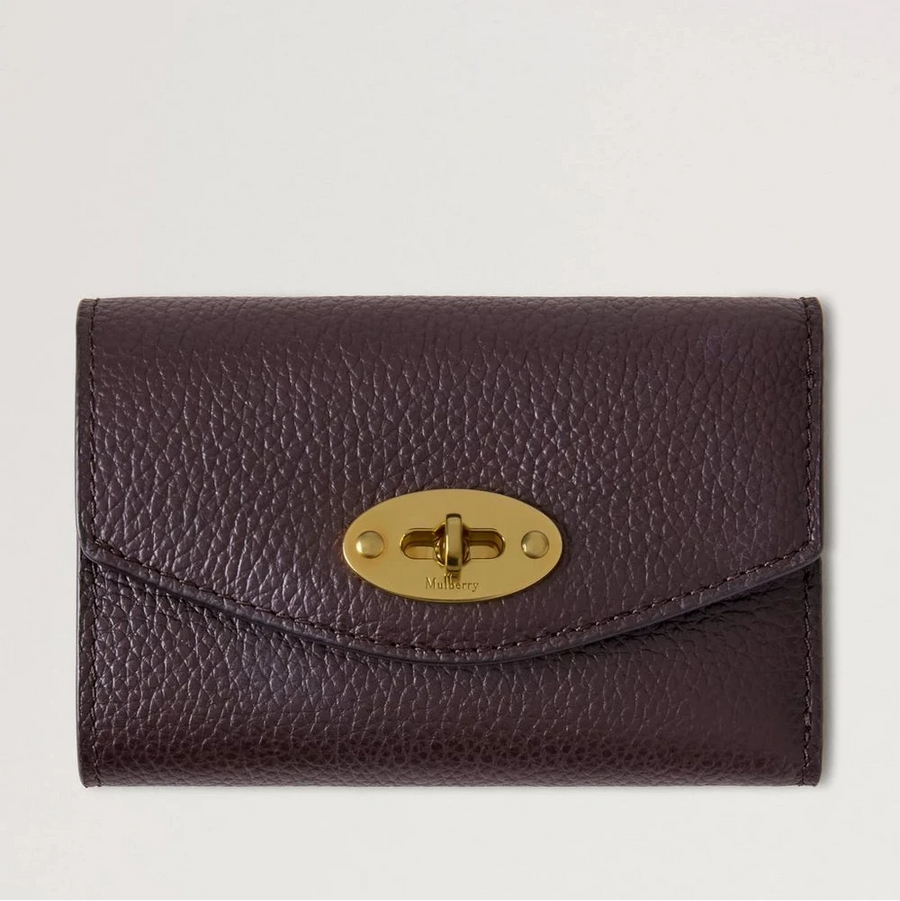 Mulberry Darley Folded Multicard Wallet Small Classic Grain Ebony