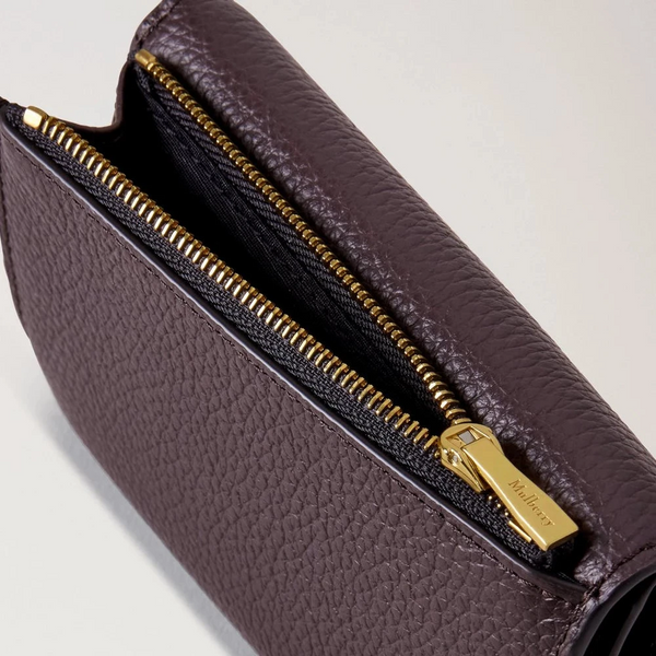 Mulberry Darley Folded Multicard Wallet Small Classic Grain Ebony