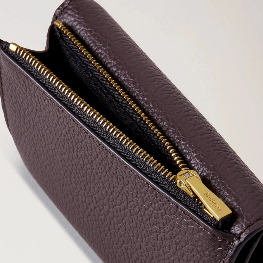 Mulberry Darley Folded Multicard Wallet Small Classic Grain Ebony