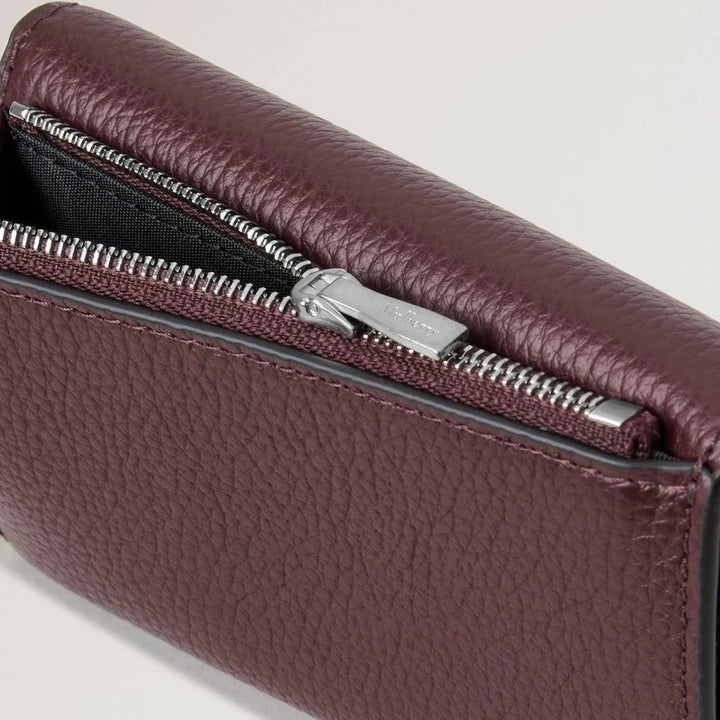 Mulberry Darley Gevouwen Multi-Card Wallet Zwart Cherry Small Classic Grain 