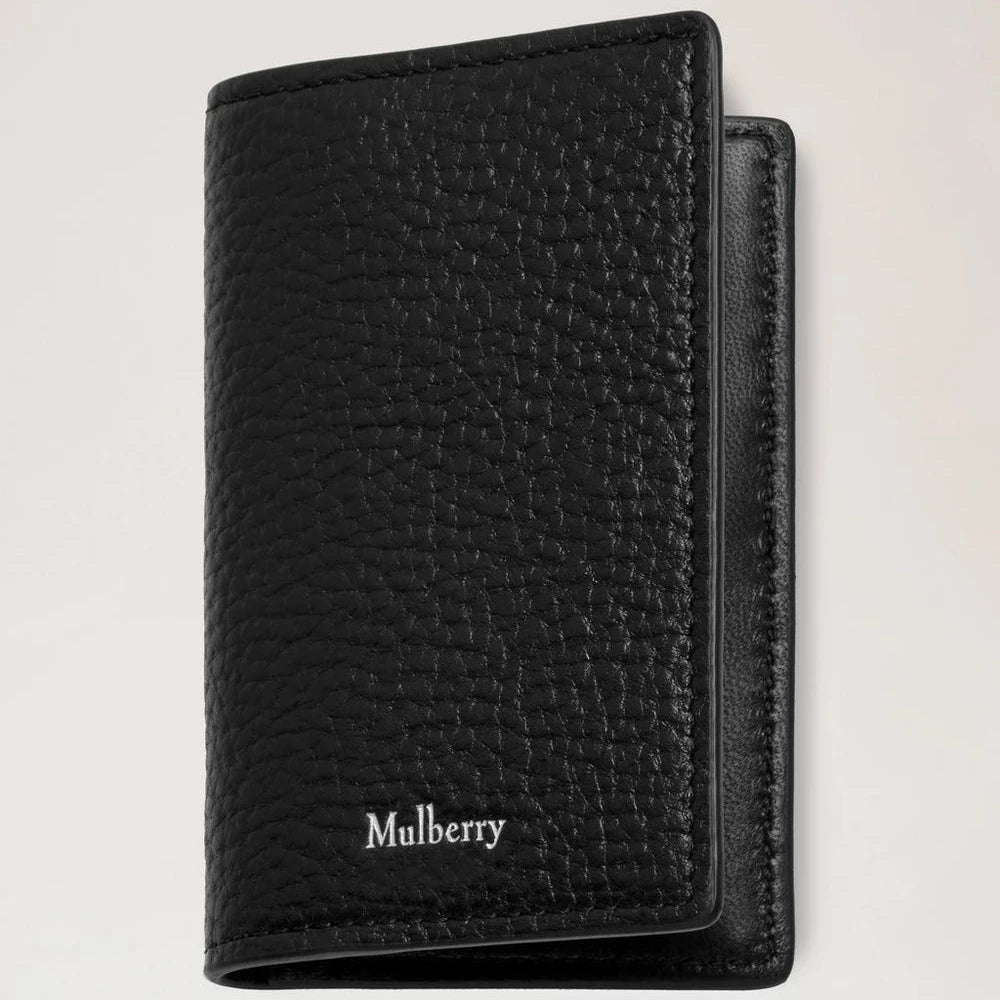 Mulberry Card Case Small Classic Grain Zwart 
