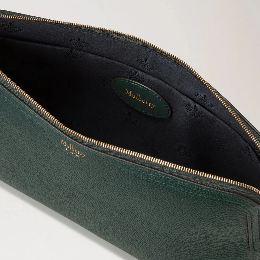 Mulberry Medium Cosmetic Pouch Mulberry Green Small Classic Grain