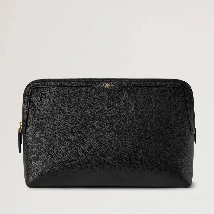 Mulberry Large Cosmetic Pouch Black Small Classic Grain
