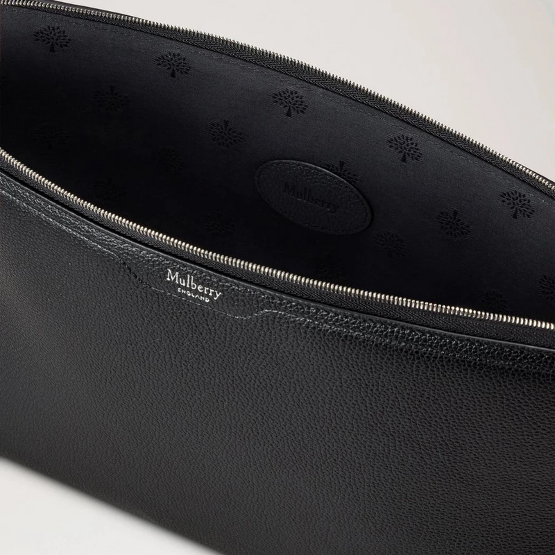Mulberry Laptop Case Black Small Classic Grain