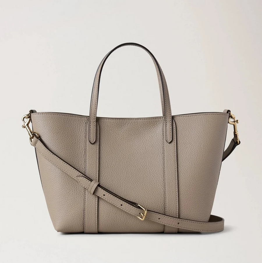 Mulberry Mini Bayswater Tote Small Classic Grain Cashmere Taupe