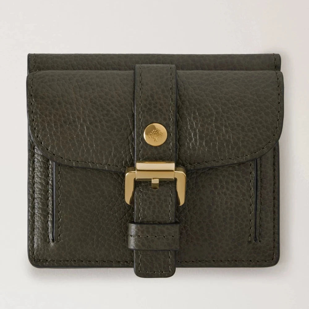 Mulberry Roxanne Wallet Small Classic Grain Juniper Groen 
