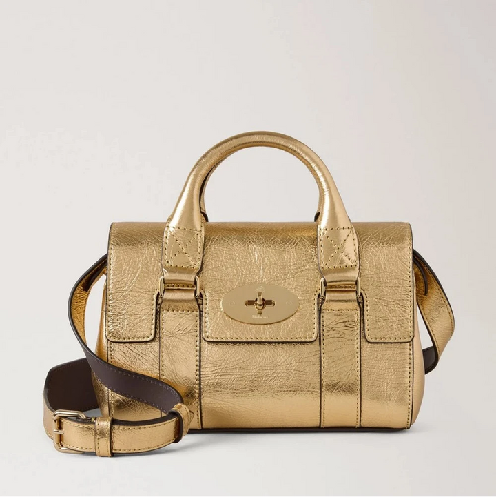 Mulberry Mini-erfgoed Bayswater Metallic Somerset-goud